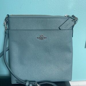 Coach Teal Leather Crossbody Bag